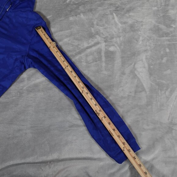 Peter Millar Perth Camo 1/4 Zip Pullover Mens M Company Logo Athletic Blue - Picture 12 of 12